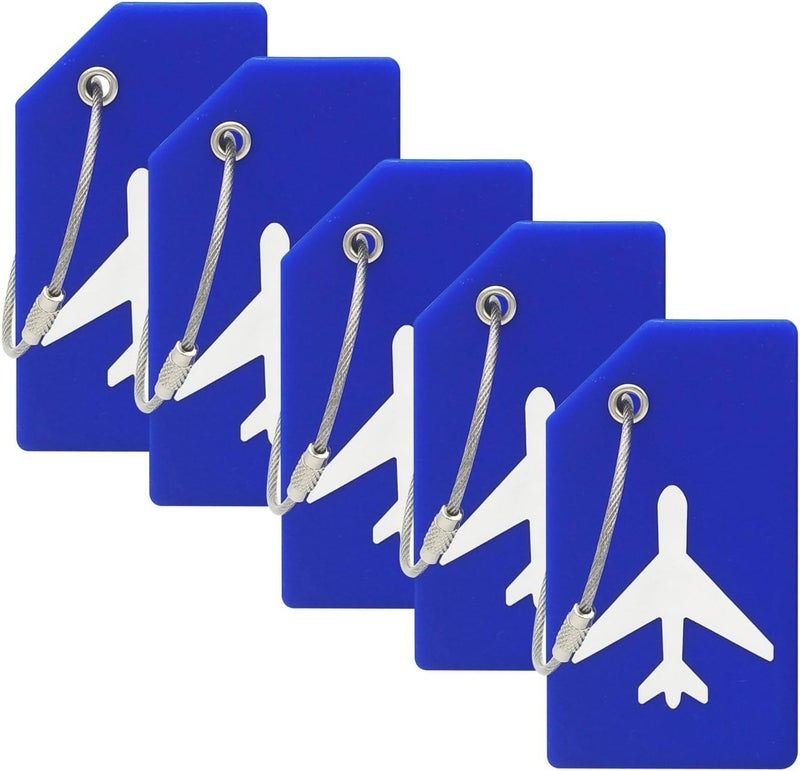 Ovener 5Pack Silicone Luggage Tag with Name ID Card Perfect to Quickly Spot Luggage Suitcase by - Image 1